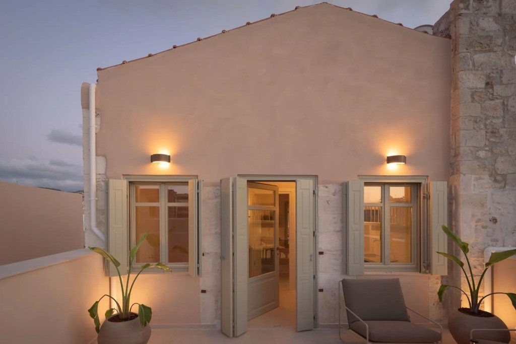 terracotta home exterior in Crete, Greece